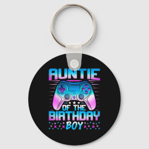 Auntie of the Birthday Boy - Matching Video Game B Nyckelring