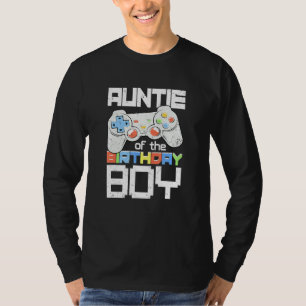 Auntie of the Birthday Boy Matching Video Game Bir T Shirt