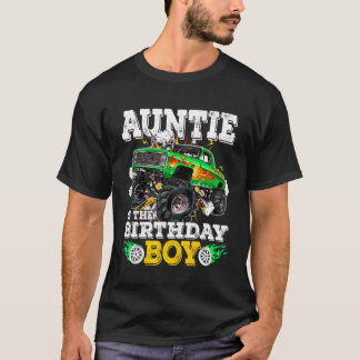 Auntie Of The Birthday Boy Monster Truck Birthday T Shirt