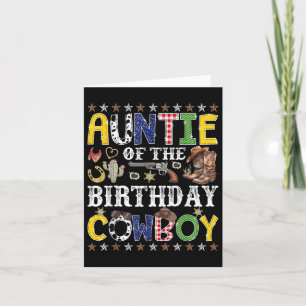 Auntie of the Birthday Cowboy Western Rodeo Auntie Kort