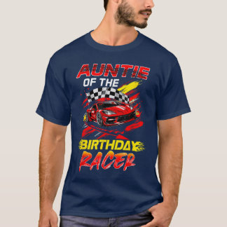 Auntie of the Birthday Racer Party Mat T Shirt