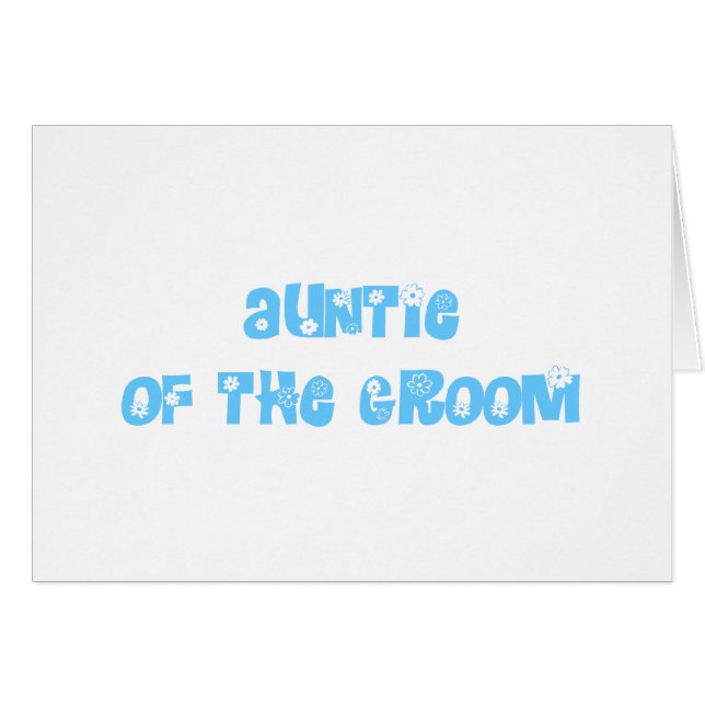 Auntie of the Groom Hälsningskort (Framsidan Horizontal)