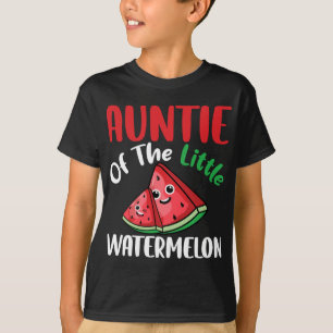 Auntie of the Little Watermelon Summer Funny Famil T Shirt