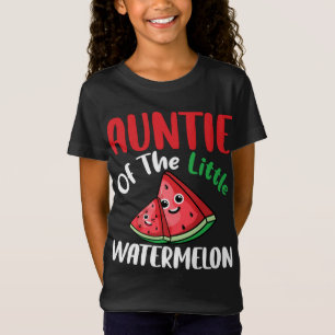 Auntie of the Little Watermelon Summer Funny Famil T Shirt