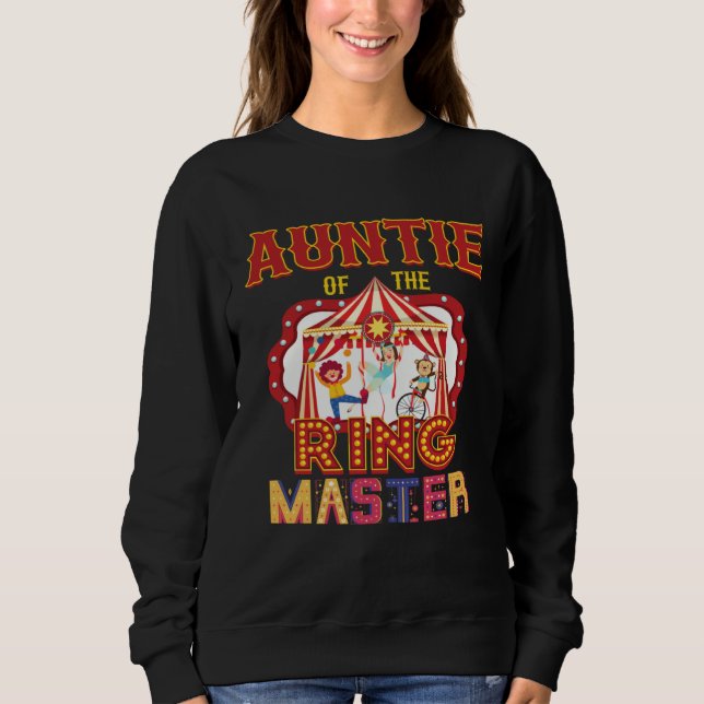 Auntie Of The Ringmaster Circus Carnival Matching  T Shirt (Framsida)