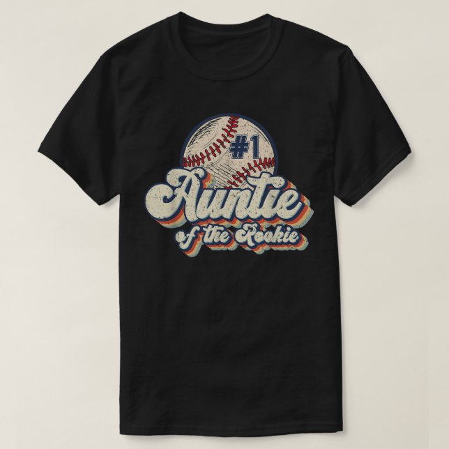 Auntie of the Rookie of the Year Baseba T Shirt (Design framsida)