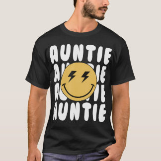 Auntie One Lycklig är Birthday Theme Family Matchi T Shirt