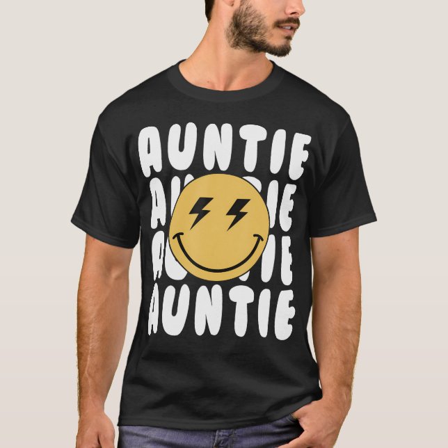 Auntie One Lycklig är Birthday Theme Family Matchi T Shirt (Framsida)