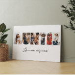 Auntie Photo Collage Canvas<br><div class="desc">Det här är en fotokollage som spådomar ut ord AUNTIE tillsammans med ett anpassningsbar-meddelande. Det här är perfektens gåva till ett moster för moster dag,  hennes födelsedag eller jul.</div>