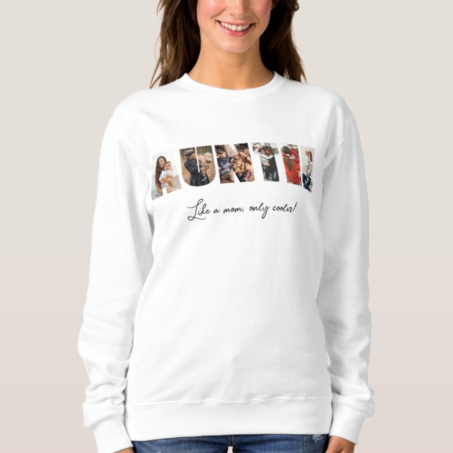 Auntie Photo Collage Sweatshirt T Shirt (Framsida)