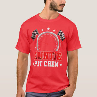 Auntie Pit Crew Tävling Födelsedagsfest Tävla Fami T Shirt