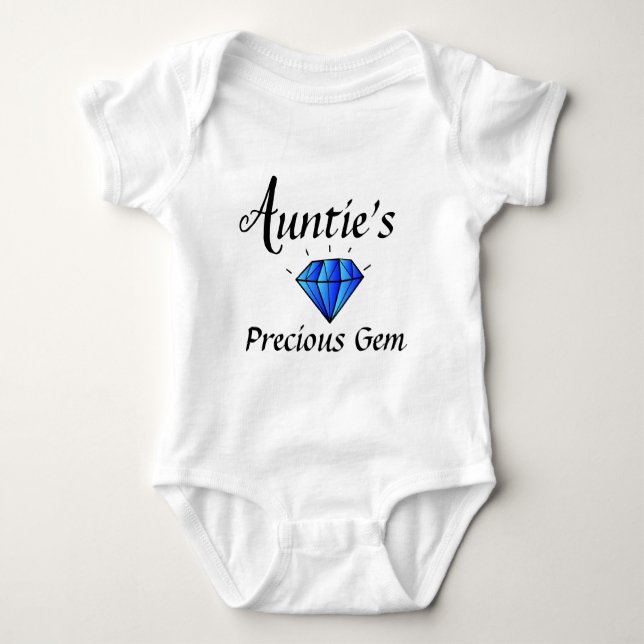 Auntie Precious Gem Niece Nephew Newborn Cute T Shirt (Framsida)
