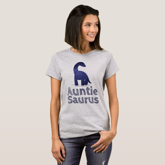 Auntie Saurus, Dinosaur Moster Shirt, New Moster G T Shirt (Hel framsida)