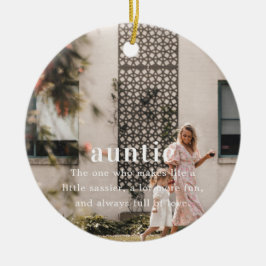 Auntie | Sentimental Photo Keepsakjulen Julgransprydnad Keramik