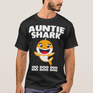 Auntie Shark Gift Cute Baby Shark Design Family Se T Shirt