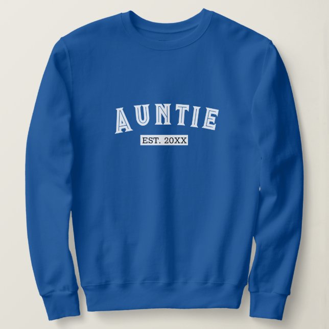Auntie Sweatshirt & Hoodie, Anpassningsbar Coola M T Shirt (Design framsida)