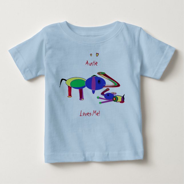 Auntie Time - Baby Shower Gift Ideas Baby T-Shirt (Framsida)