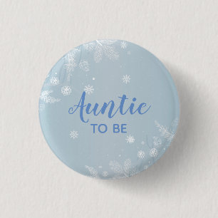 Auntie to be Blue Pojke Shower l New Moster Knapp