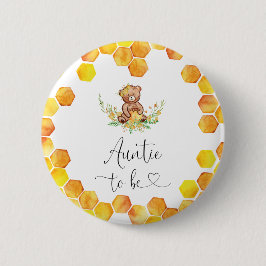 Auntie to be honey björnknapp knapp