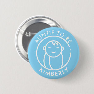 Auntie to BE Minimal blå babyvy Knapp