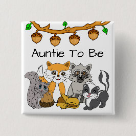 Auntie to be Woodland Forest Animal Baby Shower Knapp