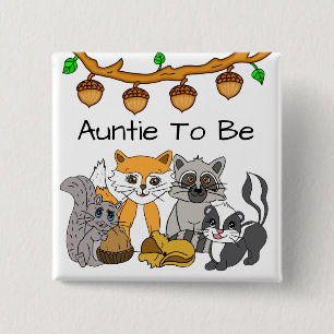Auntie to be Woodland Forest Animal Baby Shower Knapp