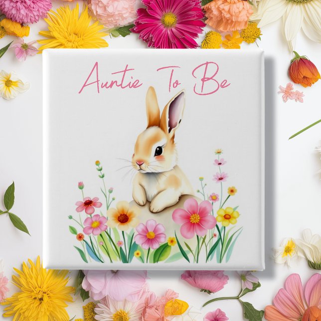 Auntie to be | Woodland Thworthy Baby Shower Knapp (Skapare uppladdad)