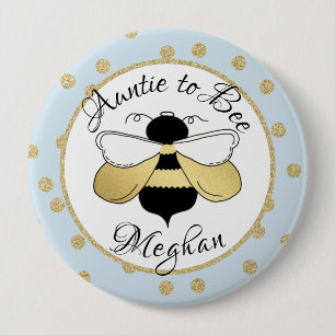 Auntie to Bee Guld Confetti Knapp