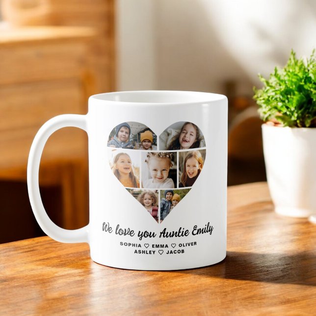 Auntie Vi kärlek dig Photo Instagram Collage Kaffemugg (Skapare uppladdad)