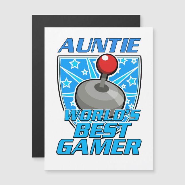 Auntie World's bästa retro-logotyp för spelare (Fram/baksida)