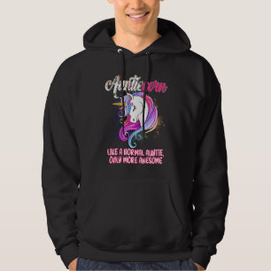 Auntiecorn Glad mors dag Enhörning Stolt Faster Hoodie