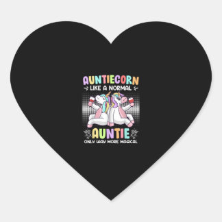 Auntiecorn Mostrar Mor Mors Dag Enhörning Fan Tant Hjärtformat Klistermärke