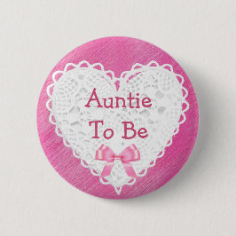 Auntien som är den rosa Lacy baby shower, knäppas Knapp