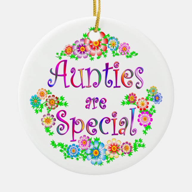 AUNTIES är speciella Julgransprydnad Keramik (Framsidan)