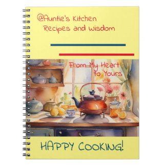 @Auntie's Kitchen Recipes Spiral Notebook Anteckningsbok