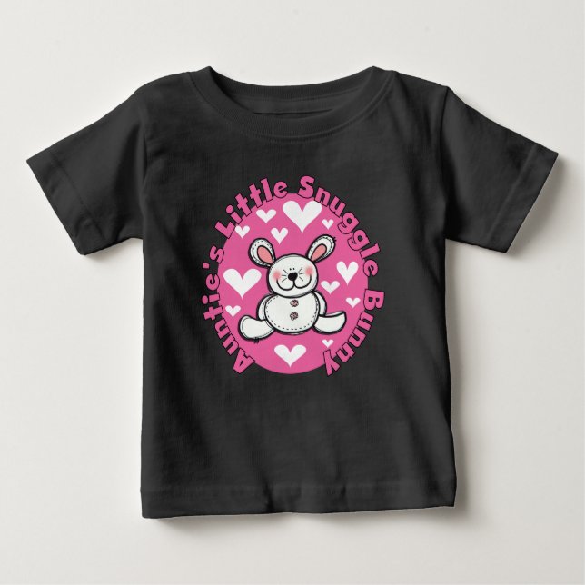 Aunties Lite Snuggle Kanin Raglan T-tröja T Shirt (Framsida)