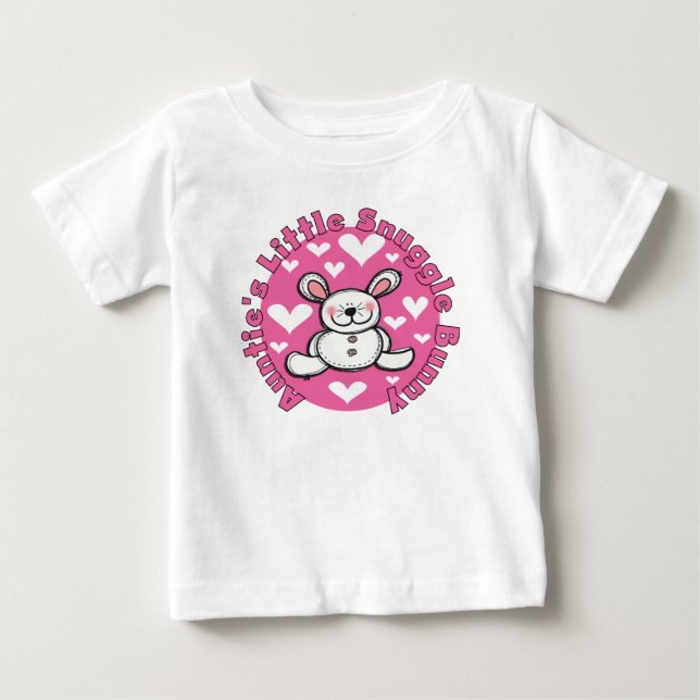 Aunties Lite Snuggle Kanin Tutu Bodysuit T Shirt (Framsida)