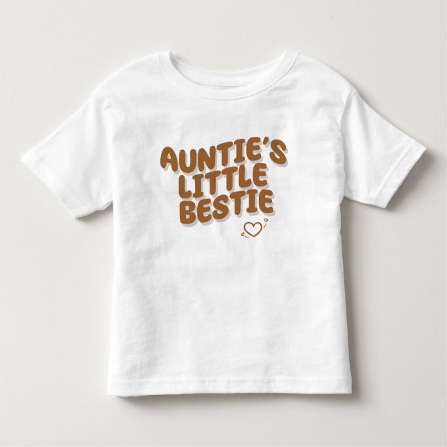 Auntie's Little Bestie T Shirt (Framsida)