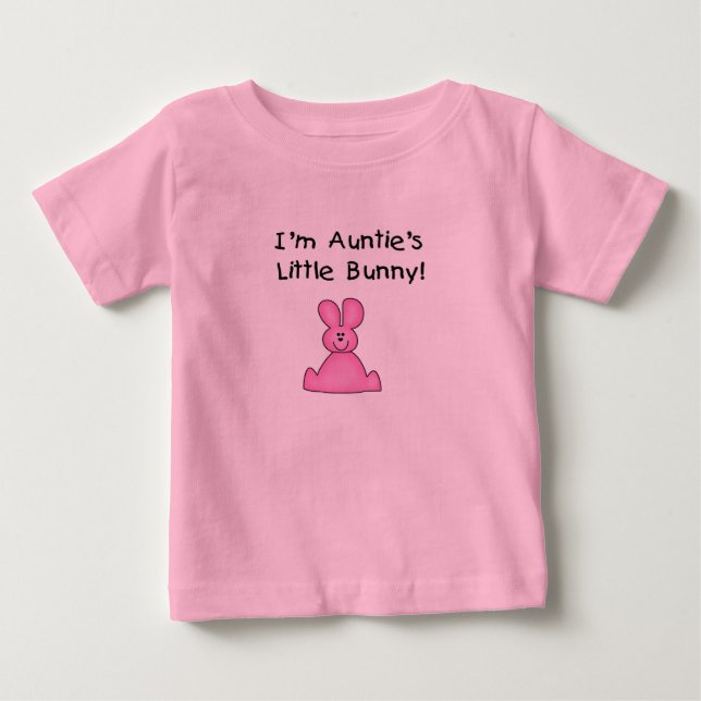 Auntie's Little Bunny (rosa) Tshirt Tröja (Framsida)