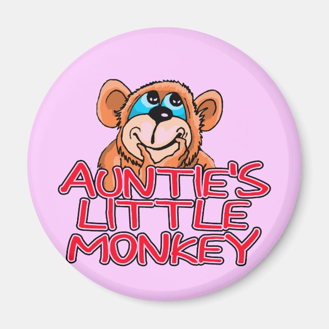 Auntie's Little Monkey Tshirts and Gifts Magnet (Framsidan)