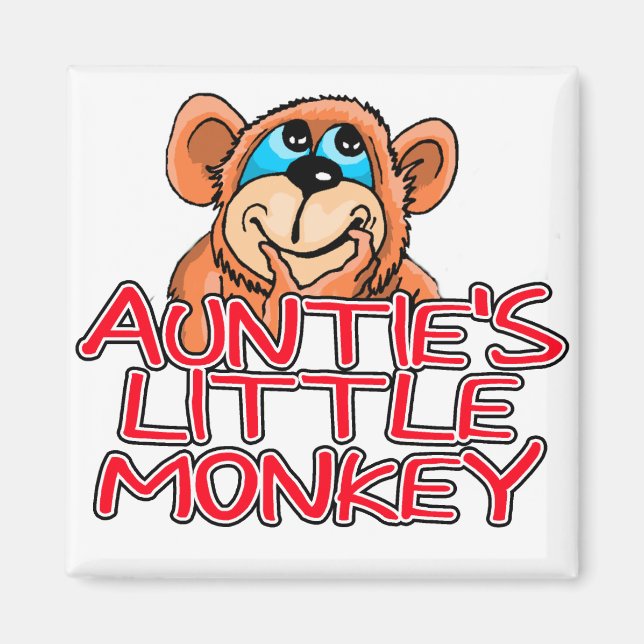 Auntie's Little Monkey Tshirts and Gifts Magnet (Framsidan)