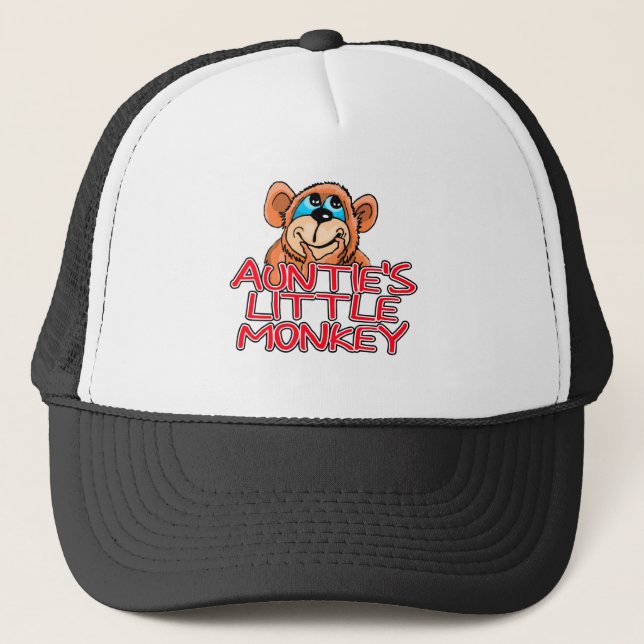 Auntie's Little Monkey Tshirts and Gifts Truckerkeps (Framsida)