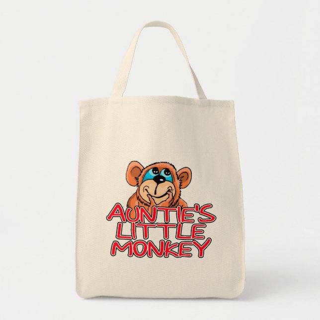 Auntie's Little Monkey Tshirts and Gifts Tygkasse (Framsidan)