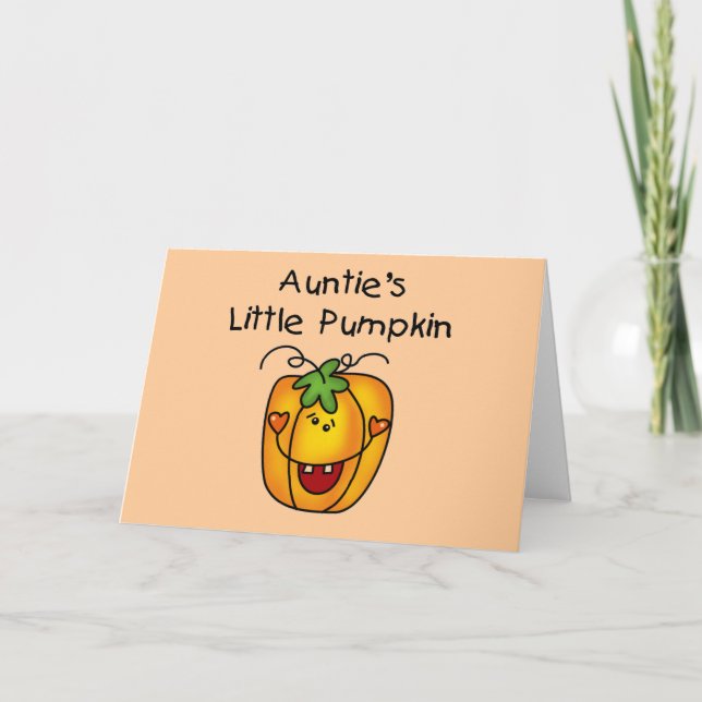 Auntie's Little Pumpkin Tshirts and Gifts Kort (Framsida)