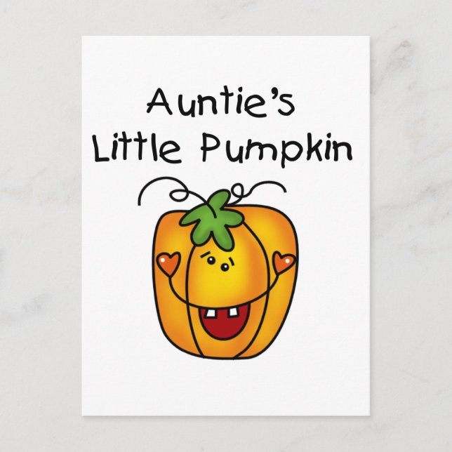 Auntie's Little Pumpkin Tshirts and Gifts Vykort (Framsida)