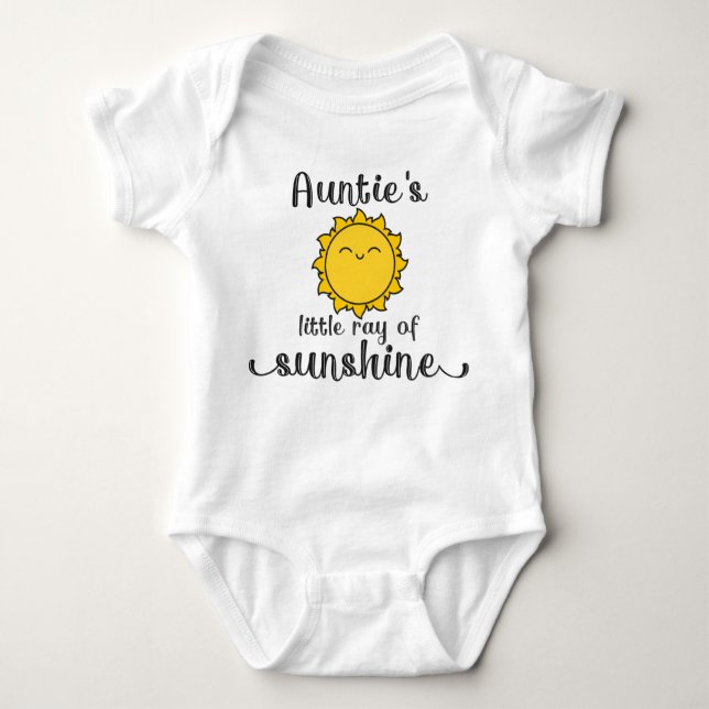 Auntie's Little Ray of Sunshine T Shirt (Framsida)