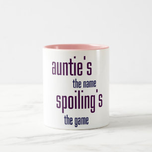 Aunties namn som spoilings leken Två-Tonad mugg