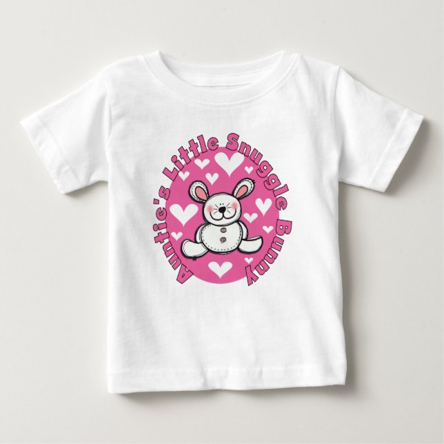 Auntie's Snuggle Bunny T Shirt (Framsida)