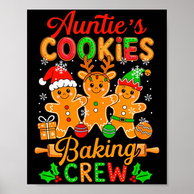 Auntie's Xmas Cookie Baking Crew Funny Baker Ginge Poster (Framsidan)