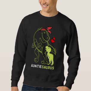 Auntiesaurus Auntie Tyrannosaurus Dinosaur Baby Lång Ärmad Tröja